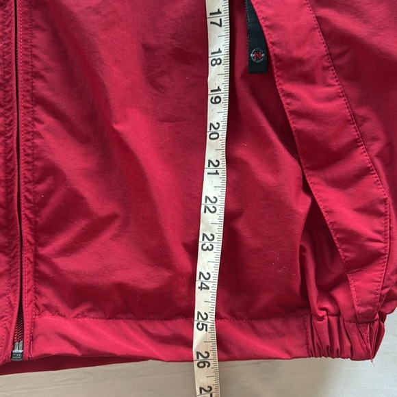 Vintage NAUTICA Competition Spellout Windbreaker Jacket Red w/Navy Stripe Detail - Picture 11 of 16